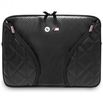 BMW Carbon Pockets & Metal Logo nešiojamojo kompiuterio įmautė 14", juoda