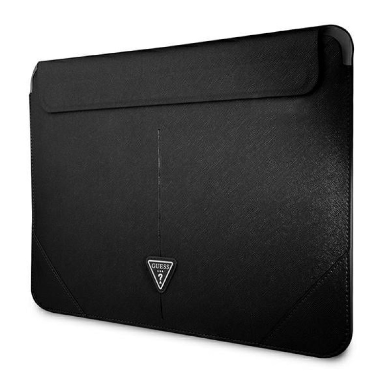 Guess GUCS14PSATLK Saffiano Triangle Logo nešiojamojo kompiuterio įmautė 13/14", juoda