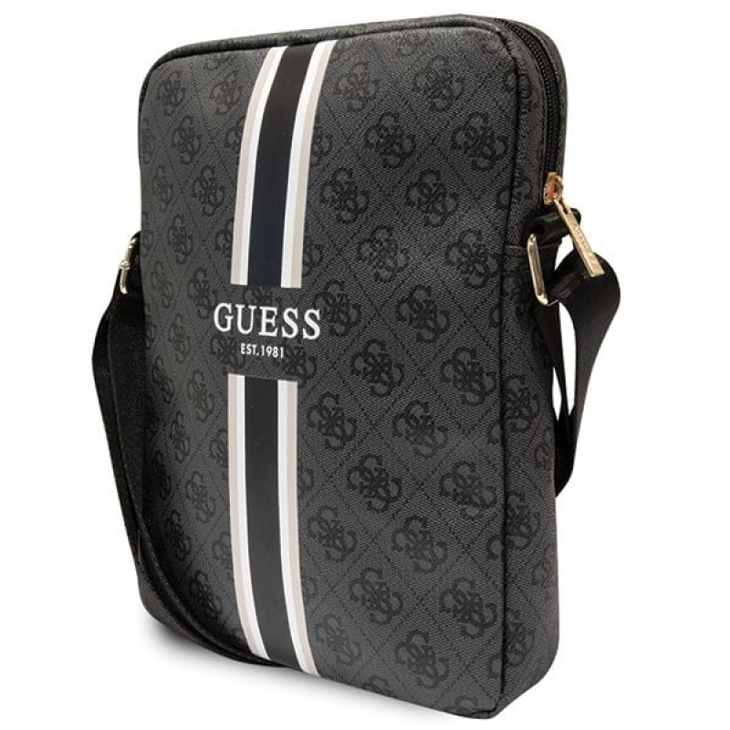 Guess GUTB10P4RPSK 4G Stripes planšetinio kompiuterio krepšys 10", juodas