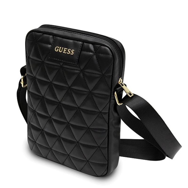Guess GUTB10QLBK Quilted planšetinio kompiuterio krepšys 10", juodas