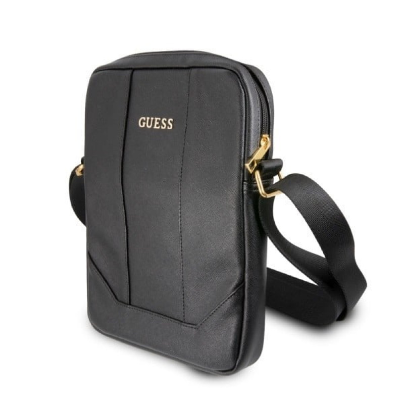 Guess GUTB10TBK Saffiano planšetinio kompiuterio dėklas 10" planšetiniams kompiuteriams, juodas