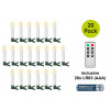 Goobay 75258 belaidės LED kalėdinės eglutės žvakės (20 vnt.), įsk. 20x AAA (LR03), segtukai, nuotolinio valdymo pultas, laikmatis, reguliuojamas šviesumas, šiltai balta (2600 K)
