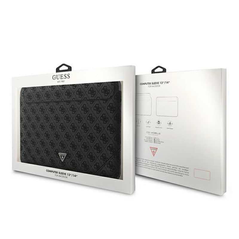 Guess GUCS14P4TK nešiojamojo kompiuterio įmautė 13/14", 4G Uptown Triangle, juoda