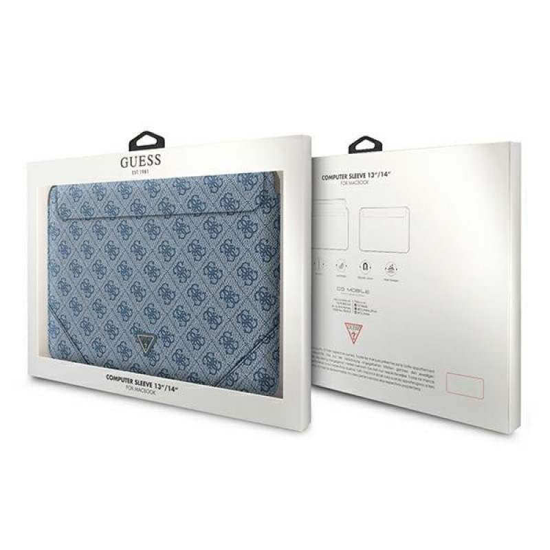 Guess GUCS14P4TB nešiojamojo kompiuterio įmautė 13/14", 4G Uptown Triangle, mėlyna