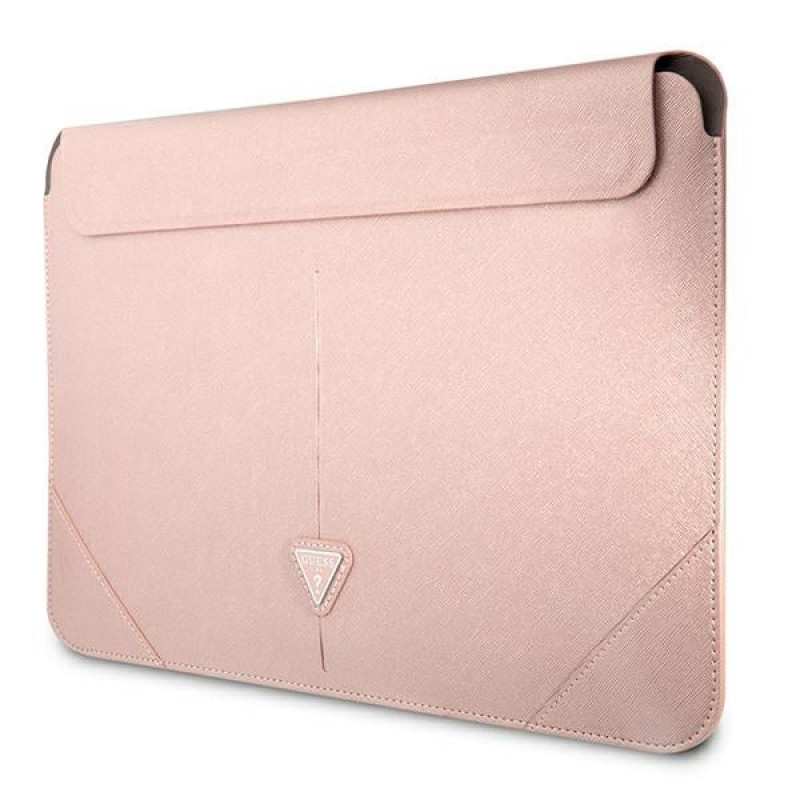 Guess GUCS16PSATLP nešiojamojo kompiuterio įmautė 16", Saffiano Triangle, rausva