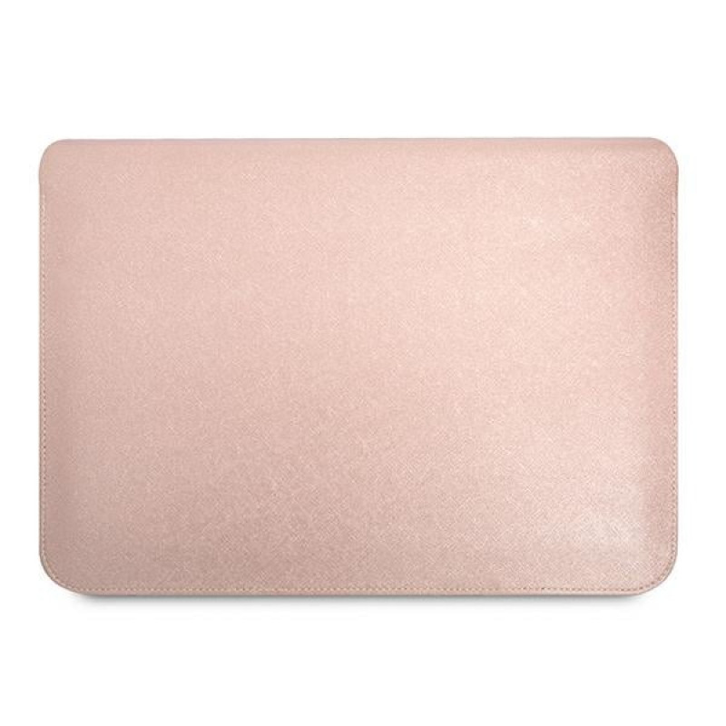 Guess GUCS16PSATLP nešiojamojo kompiuterio įmautė 16", Saffiano Triangle, rausva