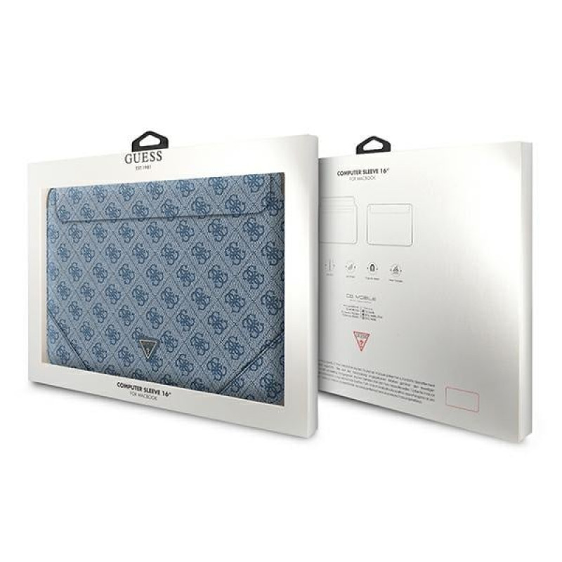 Guess GUCS16P4TB nešiojamojo kompiuterio įmautė 16", 4G Uptown Triangle, mėlyna