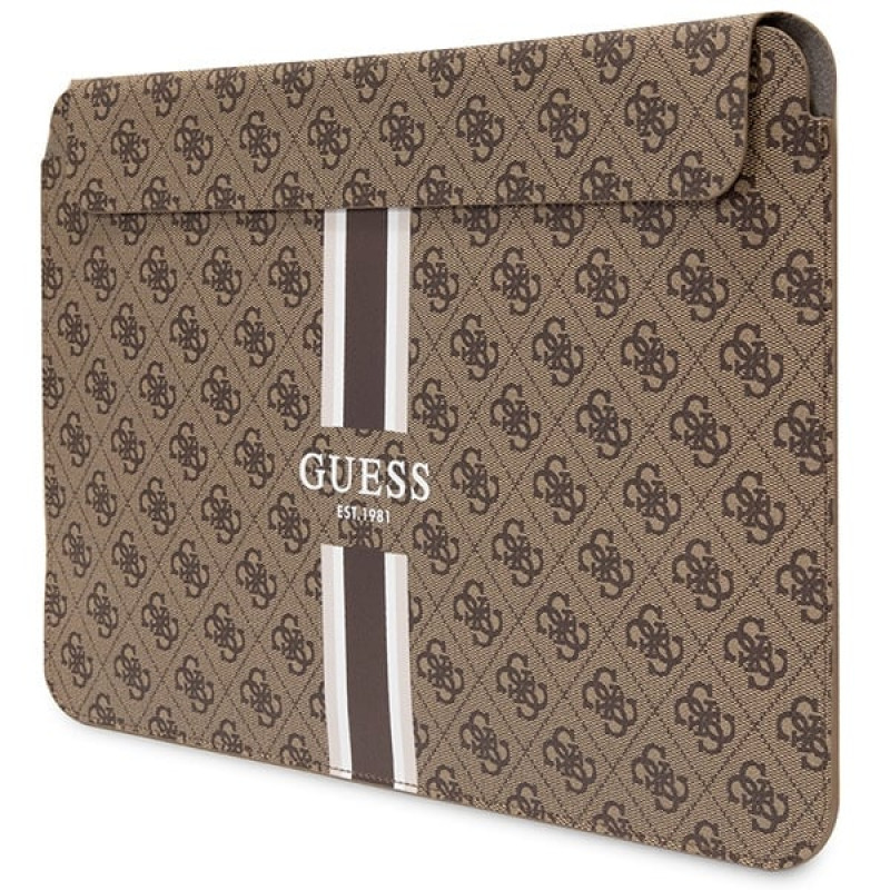 Guess GUCS14P4RPSW nešiojamojo kompiuterio įmautė 14", 4G Printed Stripes, ruda