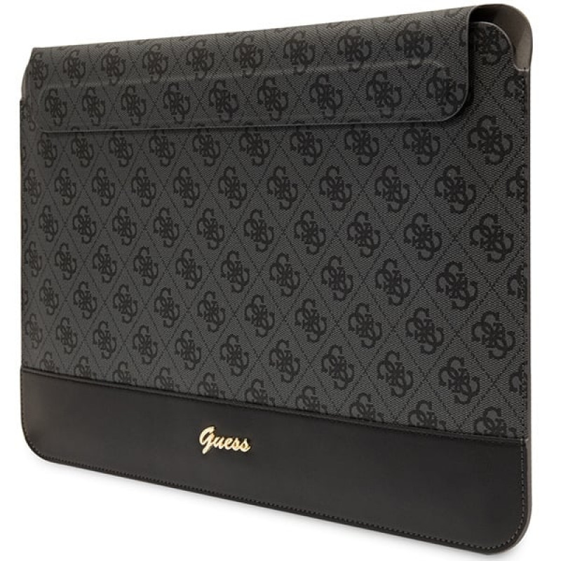 Guess GUCS14PS4SGK nešiojamojo kompiuterio įmautė 14", 4G Stripe Metal Logo, juoda