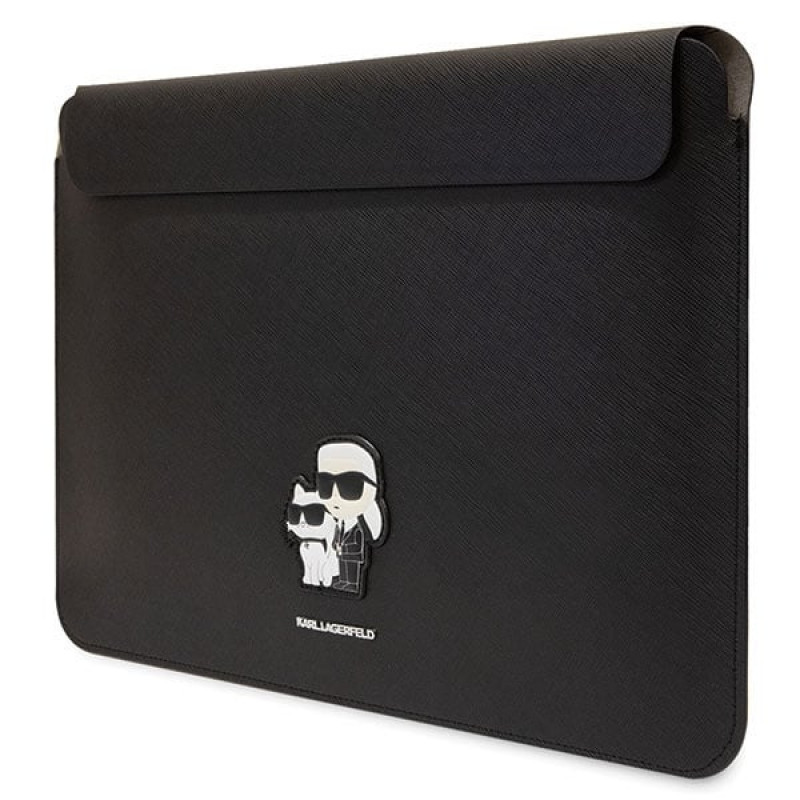 Karl Lagerfeld KLCS14SAKCPMK nešiojamojo kompiuterio įmautė 14", juoda, Saffiano Karl&Choupette