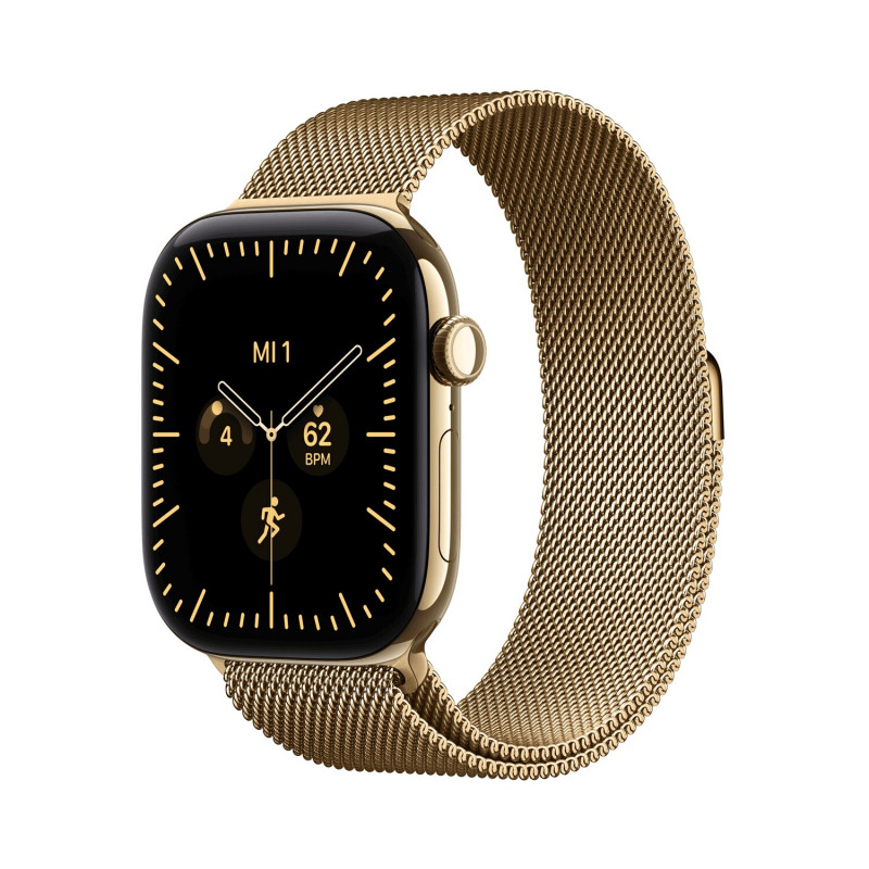 Apple Watch Series 12 GPS + Cellular 46 mm Radiant Gold Titanium Case with Radiant Gold Milanese Loop, M/L