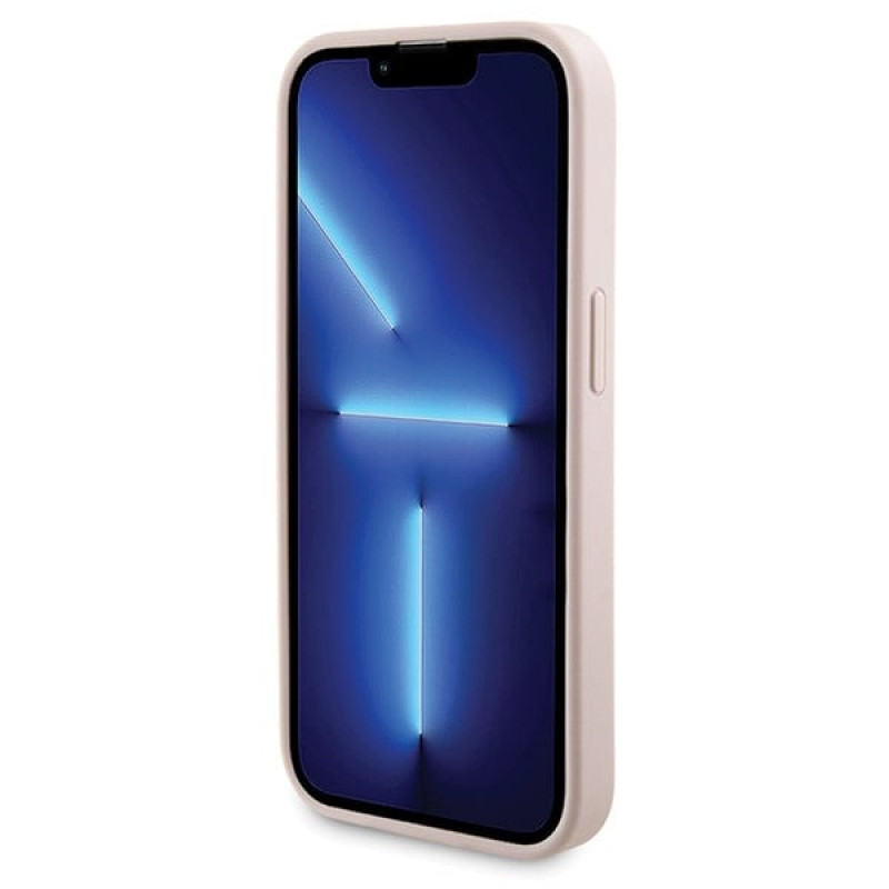 Guess GUBPM5P14L4GEMGP Apple iPhone 14 Pro kietasis dėklas + 5000 mAh MagSafe nešiojamas akumuliatorius, rinkinys, 4G Metal Logo, rožinis