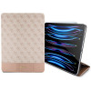 Guess GUFCP12PS4SGP Apple iPad Pro 12.9" (2020/2021/2022, 4th/5th/6th gen) dėklas-knygelė, 4G Stripe Allover, rausvas
