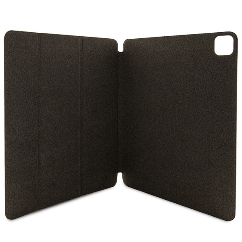Guess GUFCP12PS4SGP Apple iPad Pro 12.9" (2020/2021/2022, 4th/5th/6th gen) dėklas-knygelė, 4G Stripe Allover, rausvas
