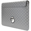 Karl Lagerfeld KLCS14SAKHPCG nešiojamojo kompiuterio įmautė 14", sidabrinė, Saffiano Monogram Choupette