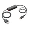 HP Poly APU-76 elektroninio ragelio kablio perjungiklio adapteris ausinėms, atitinka TAA (85R00AA)