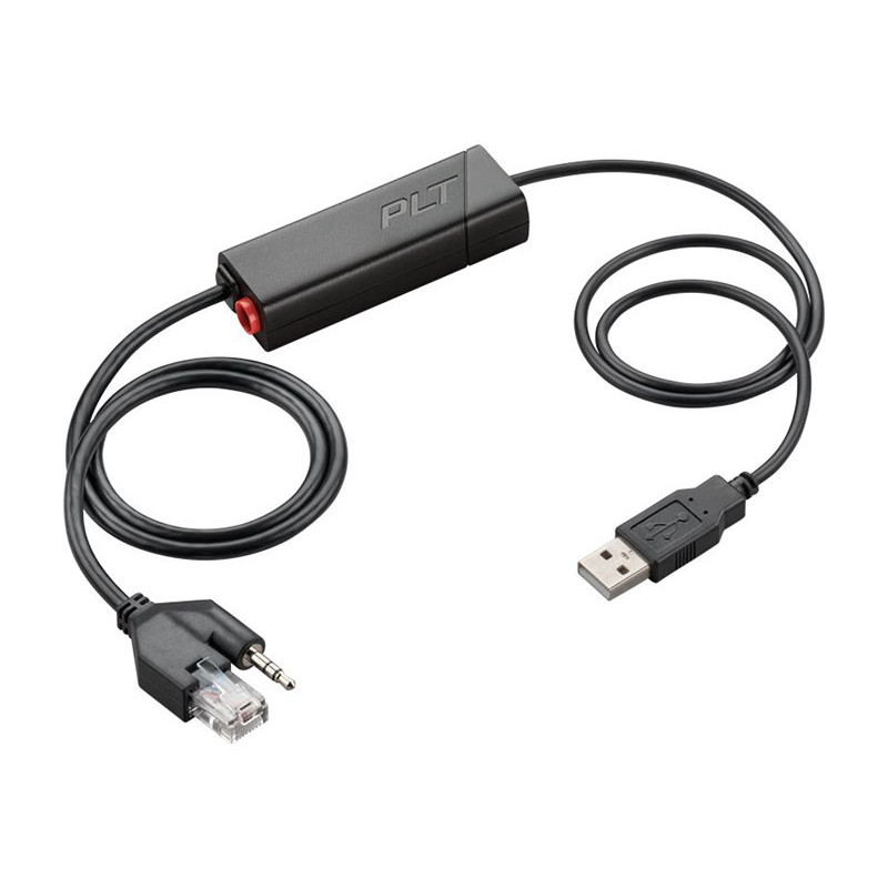 HP Poly APU-76 elektroninio ragelio kablio perjungiklio adapteris ausinėms, atitinka TAA (85R00AA)