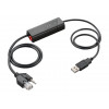 HP Poly APU-76 elektroninio ragelio kablio perjungiklio adapteris ausinėms, atitinka TAA (85R00AA)