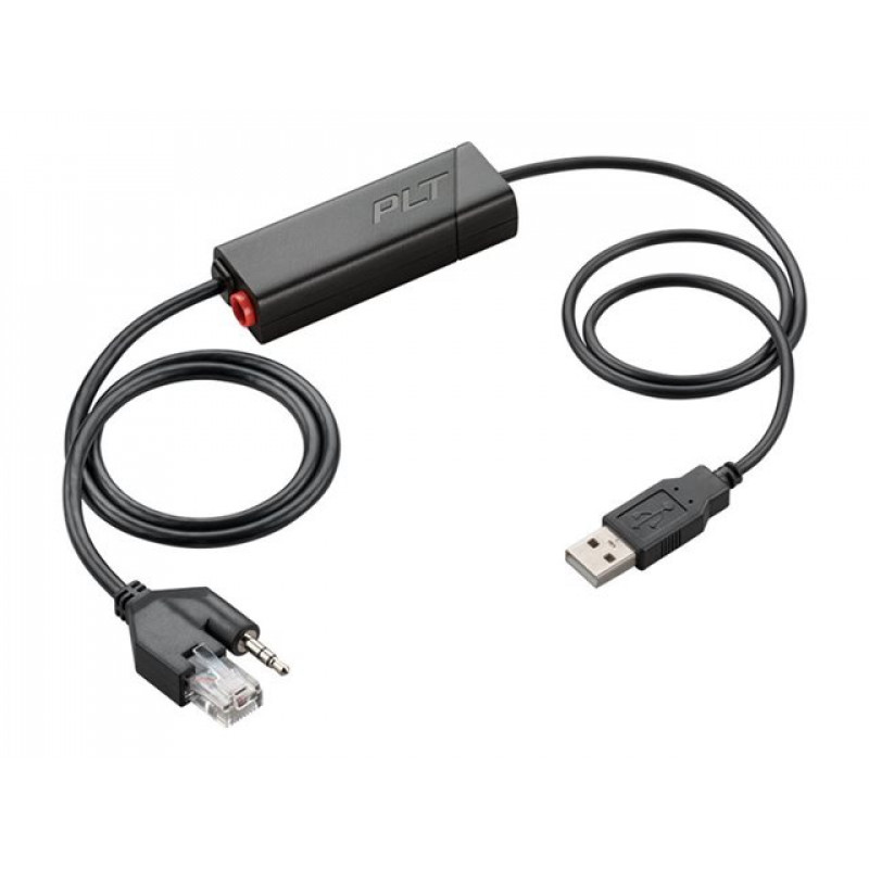 HP Poly APU-76 elektroninio ragelio kablio perjungiklio adapteris ausinėms, atitinka TAA (85R00AA)