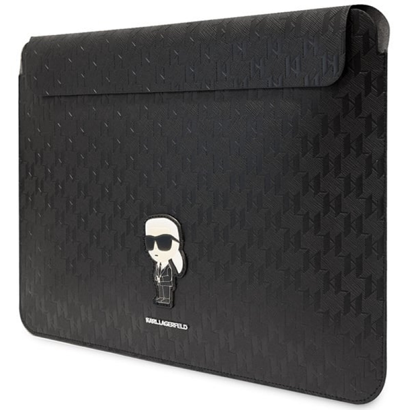 Karl Lagerfeld KLCS14SAKHPKK nešiojamojo kompiuterio įmautė 14", juoda, Saffiano Monogram Ikonik