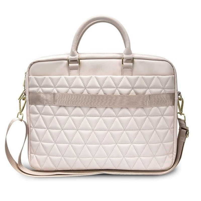 Guess GUCB15QLPK nešiojamojo kompiuterio krepšys 15", rausvas, Quilted