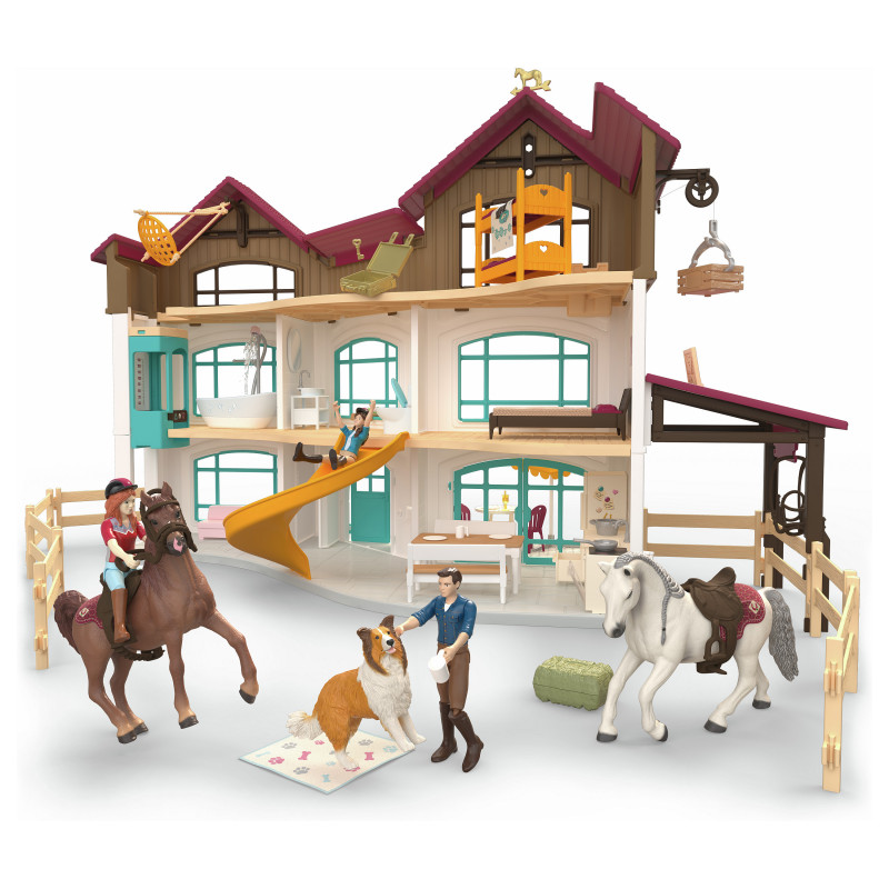 Schleich Horse Club ežero vilos ir aptvaro žaislinis rinkinys 42785