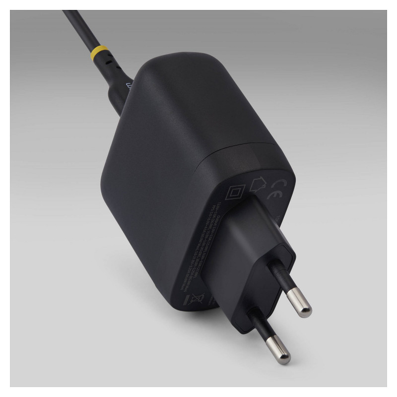 StarTech.com 1065EB-WALL-CHARGER 65 W USB-C GaN nešiojamojo kompiuterio įkroviklis, juodas