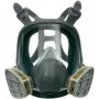 3M 6800 Viso veido daugkartinis respiratorius, M dydis, silikonas, polikarbonato lęšis, durtuvinė filtrų jungtis, pilkas/juodas
