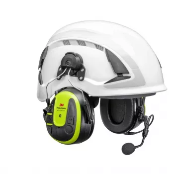 3M Peltor WS Alert X MRX21P3E3WS7 Bluetooth šalmo tvirtinamas ausines su 30 dB SNR, ryškiai geltonos spalvos