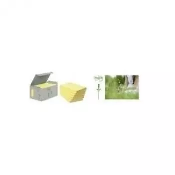 3M Post-it Recycling Notes lipnūs lapeliai, 76 x 76 mm, geltoni (6541B)