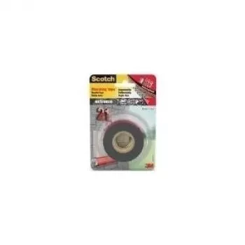 3M Scotch dvipusė montavimo juosta, 19 mm x 1,5 m, ypač stipri, pilka, išlaiko 6 kg per 30 cm 40021915