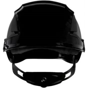 3M SecureFit X5512V-CE-4 ventiliuojamas apsauginis šalmas su UV indikatoriumi, juodas, EN 397
