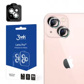 3MK Apple iPhone 13 Pro / 13 Pro Max Lens Protection Pro - Grūdinto stiklo ir aliuminio fotoaparato objektyvo apsauga (juoda)