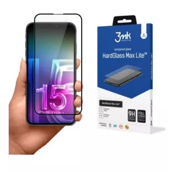 3MK Apple iPhone 15 Plus HardGlass Max Lite Juoda
