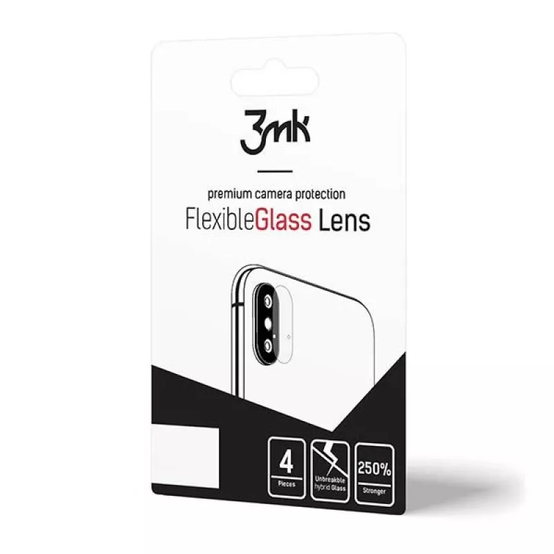 3MK Apple iPhone X/XS FlexibleGlass fotoaparato objektyvo stiklas (4 vnt.)
