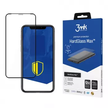3MK Apple iPhone XR/11 Black - HardGlass Max Grūdinto stiklo ekrano apsauga