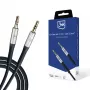 3MK AUX laidas Jack 3,5 mm - Jack 3,5 mm, 1 m, juodas