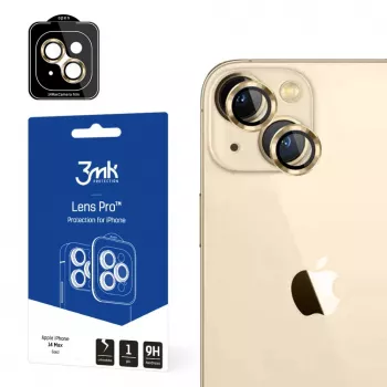 3MK iPhone 14 Pro Max Lens Protection Pro Gold
