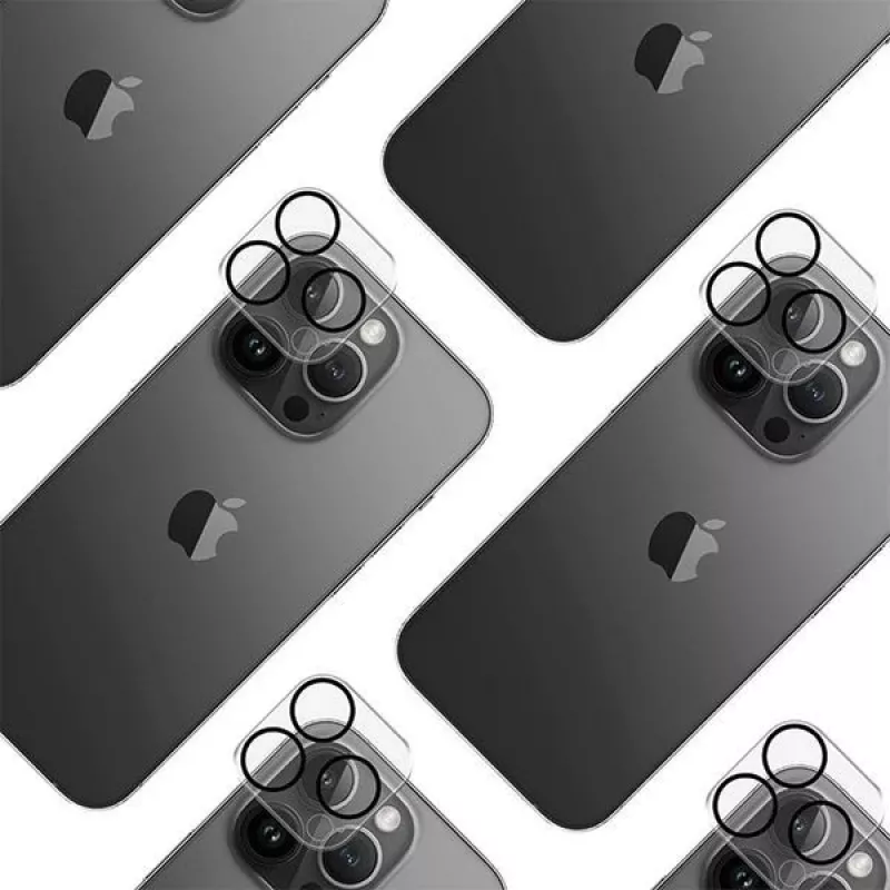 3MK Lens Pro Full Cover grūdinto stiklo fotoaparato objektyvo apsauga, skirta iPhone 14 Pro / 14 Pro Max su aliuminio rėmeliu ir montavimo rėmeliu (1 vnt., juoda)