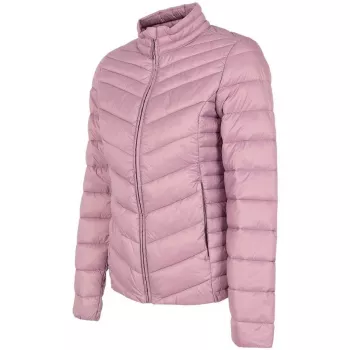 4F Moteriška šviesiai violetinė dygsniuota striukė H4Z22 KUDP002 52S