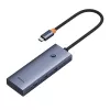 5-in-1 Hub Baseus UltraJoy Series USB-C į HDMI 4K@30Hz + 3x USB 3.0 + 1x PD (Pilka)