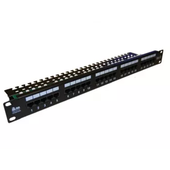 A-LAN Alantec PK012 Patch Panel 1U 24-Port RJ45 Cat.5e UTP Black