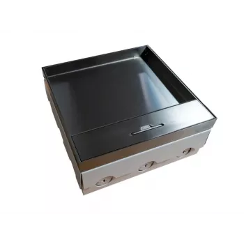 A-LAN Floor Box 12M - 12 modulių grindų dėžė standartiniams lizdams 22,5x45 mm (45x45 mm), kampinis montavimas