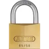 ABUS 65/50 KD Spyna - Kieto žalvario korpusas, grūdinto plieno lankas, skirtingi raktai