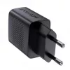 ACEFAST A82 GaN USB-C PD 20W sieninis įkroviklis - juodas