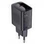 ACEFAST A82 GaN USB-C PD 20W sieninis įkroviklis - juodas