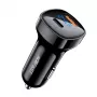 ACEFAST automobilinis įkroviklis 66W USB Type C / USB, PPS, Power Delivery, Quick Charge 4.0, AFC, FCP juodas (B4 black)