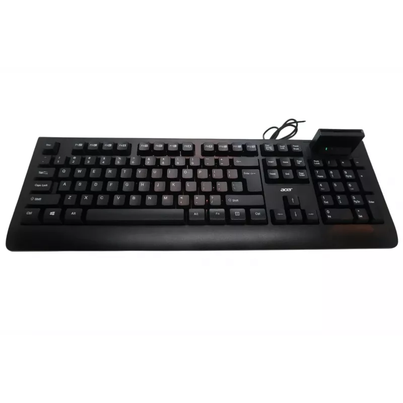 Acer AKW320 Wired Keyboard with Smart Card Reader, US International Layout, Black