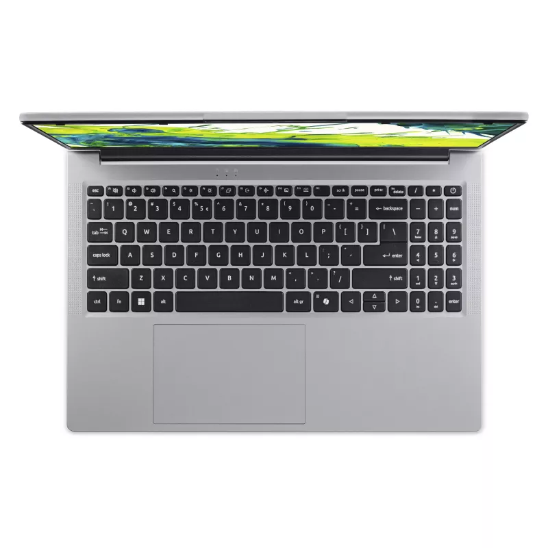 Acer Aspire Lite 15 AL15-54P-55WH nešiojamas kompiuteris, 15,6 inch Full HD, Intel Core Ultra 5 115U, 16 GB LPDDR5X, 512 GB SSD, Intel UHD Graphics, Windows 11 Home, US International klaviatūra, šviesiai sidabrinis, 24 mėnesių garantija