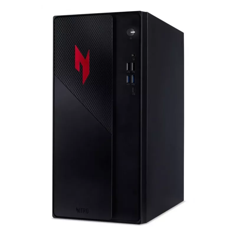 Acer Nitro N20-101 žaidimų stalinis kompiuteris, Intel Core i5-13400F, 32GB DDR4, 1TB NVMe SSD, NVIDIA GeForce RTX 3050, Windows 11 Home, juodas su raudonais akcentais